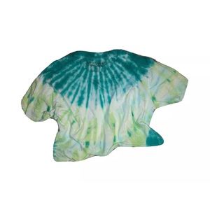 SOUTHERN SPIRIT : blue tiedye beach cropped Tshirt